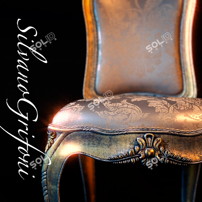 Elegant Salvano Grifoni Chair 3D model image 2