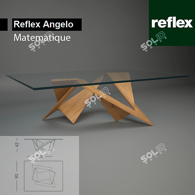 Elegant Mathematique Table 3D model image 1