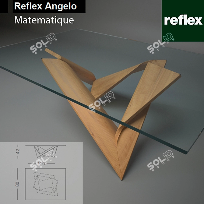 Elegant Mathematique Table 3D model image 2