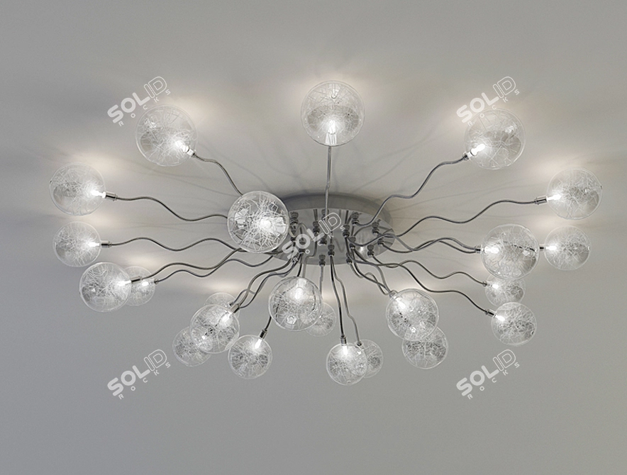 Elegant Crystal Chandelier 3D model image 1