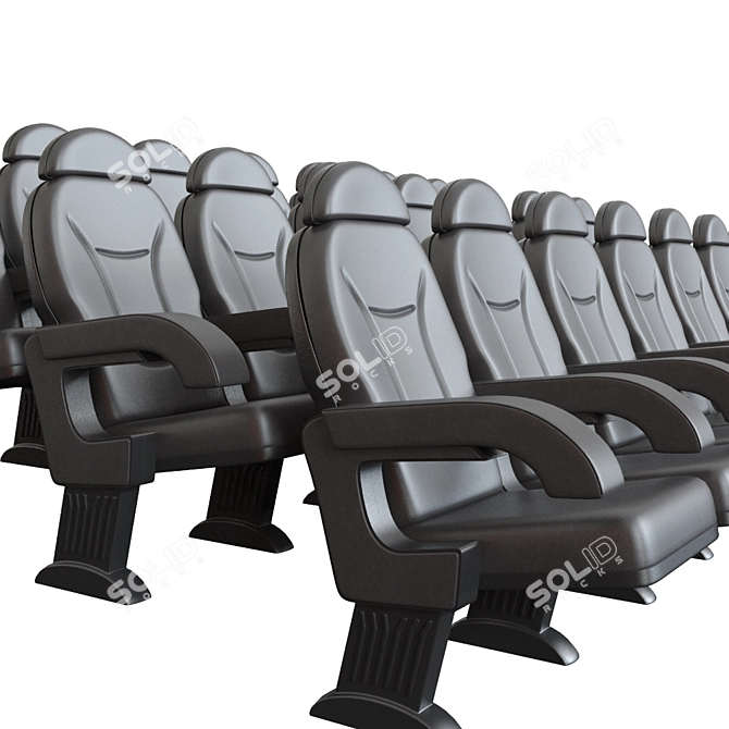 Luxury Black Theater Seat 3D model image 2