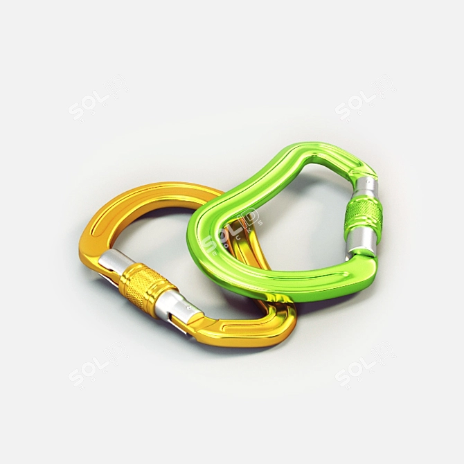 Versatile Keylock Carabiner 3D model image 1