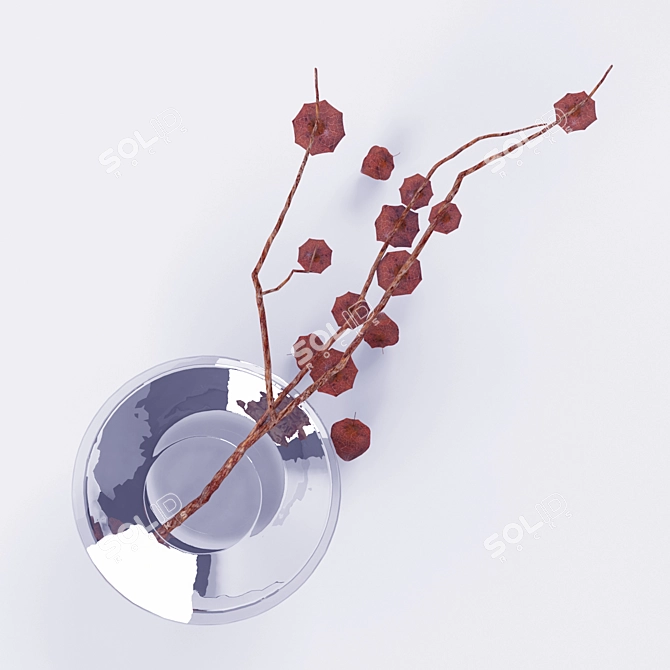 Title: Exquisite Physalis Branch 3D model image 2