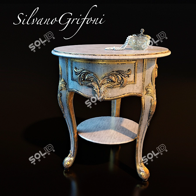 Elegant Bedside Table by Silvano Grifoni 3D model image 1