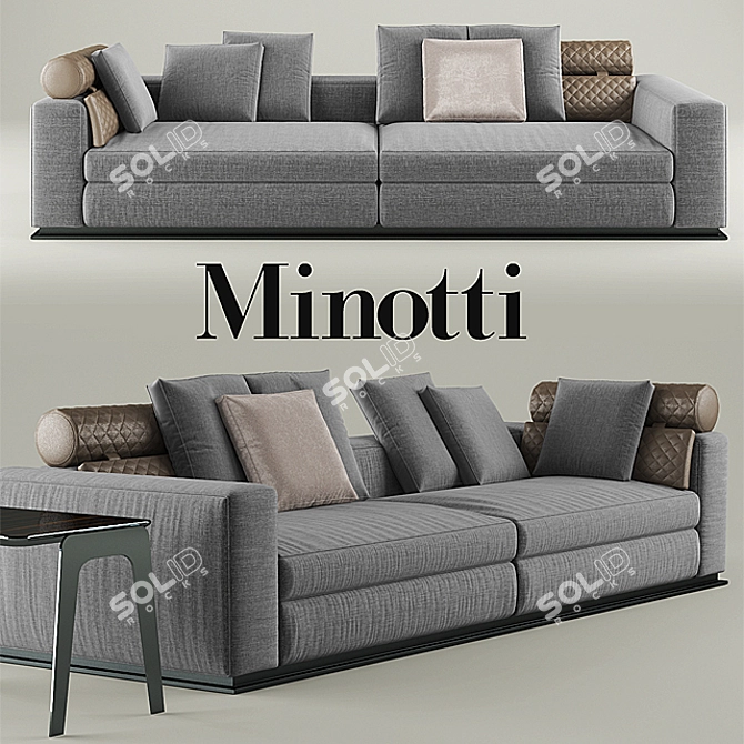 Ultra Comfort: Minotti Leonard Sofa 3D model image 1