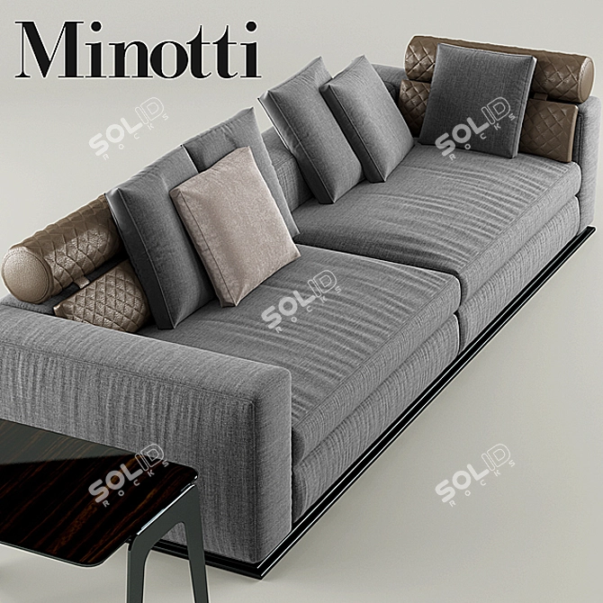 Ultra Comfort: Minotti Leonard Sofa 3D model image 2