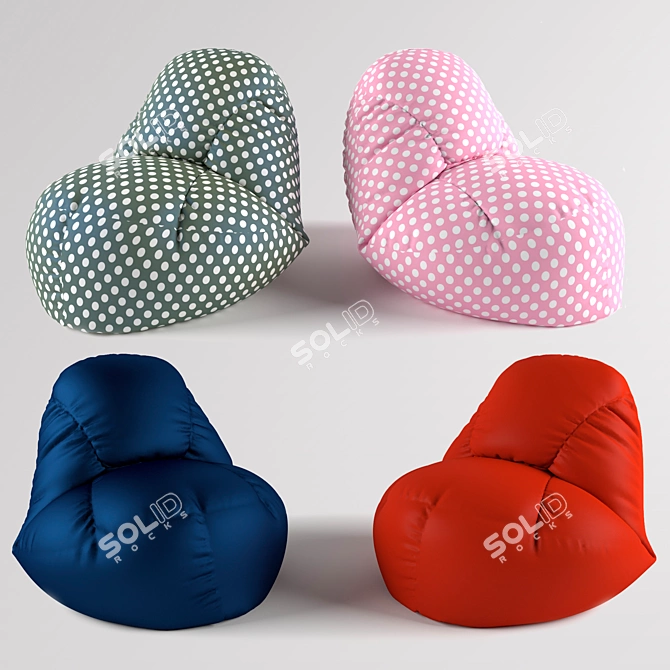 Cozy Comfort Pouf 3D model image 1