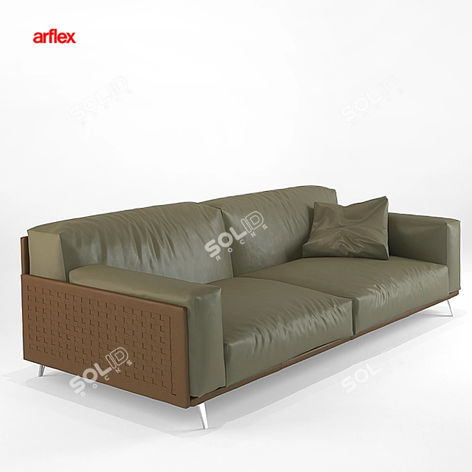 Stylish Arflex Frame 2 Seater 3D model image 1