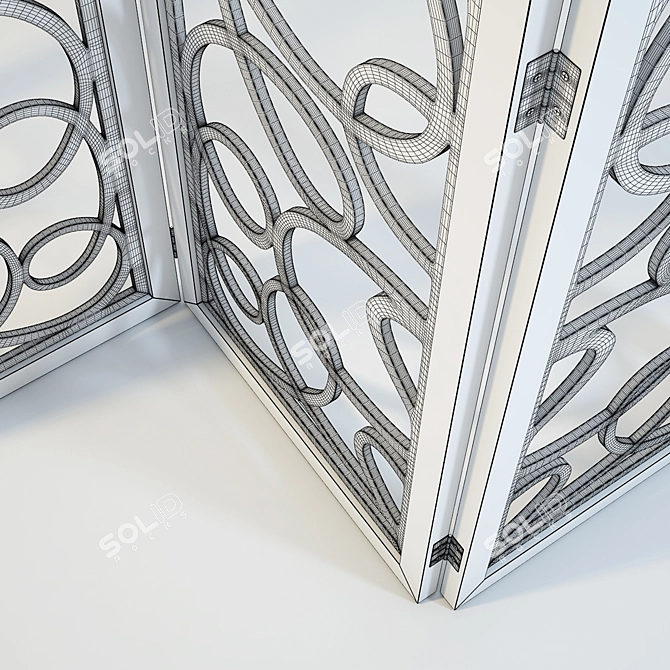 Elegant Fanteri Screen 3D model image 2