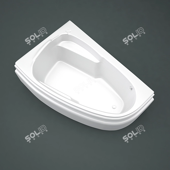 Compact and Stylish Cersanit Joanna 140 Left 3D model image 3