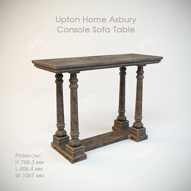 Asbury Console Table 3D model image 1