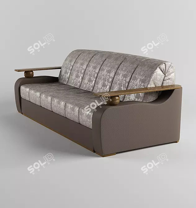 Magic Comfort: Aladdin 3-Seater Sofa 3D model image 1