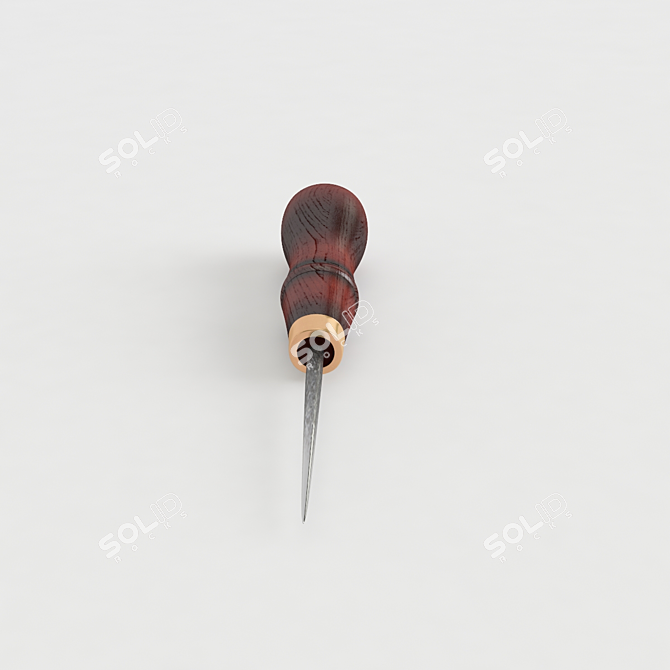 Title: Wooden Handle Awl - 130mm 3D model image 2