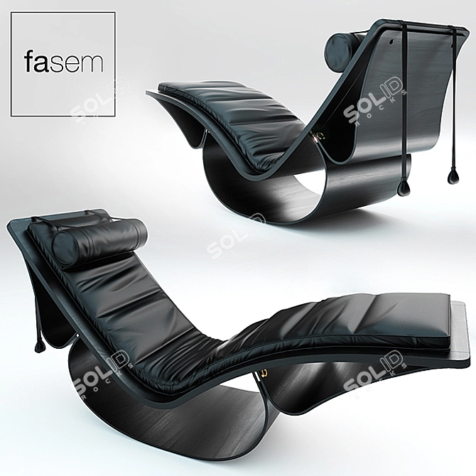 Vintage Rio Deckchair Fasem 3D model image 1