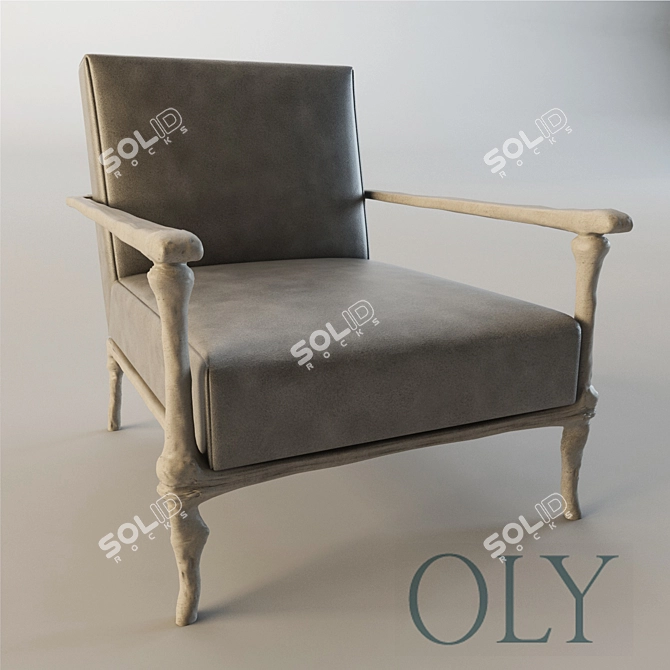 Prehistoric Fossil Chair 3D model image 1