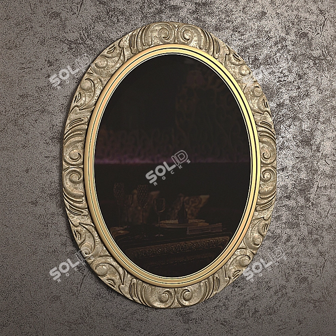 Elegant Reflection: Classic Mirror 3D model image 1