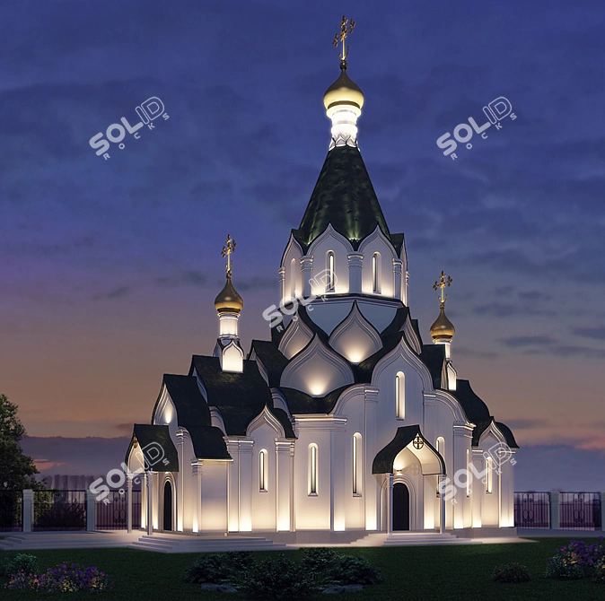 Sacred Orthodox Temple 3D model image 2