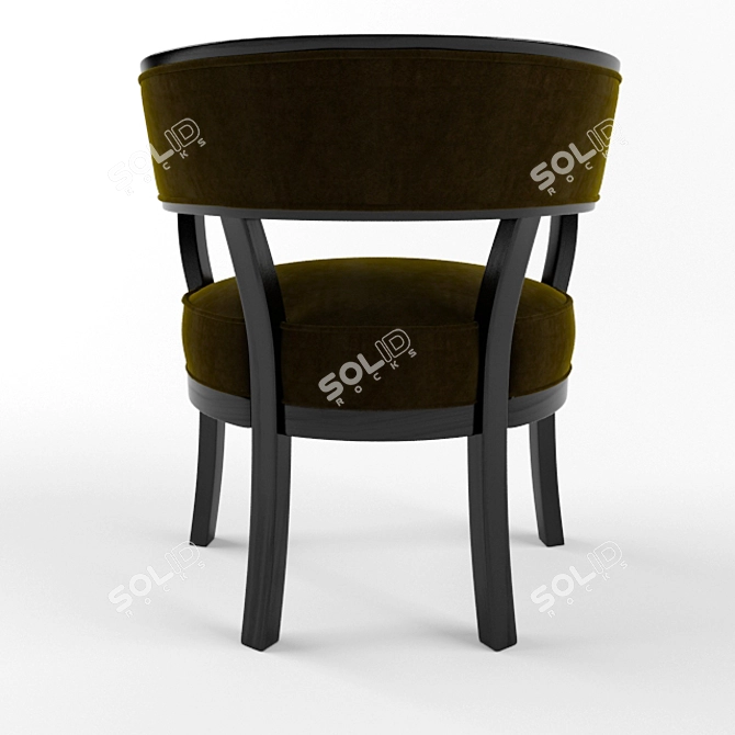1940s Vintage Barrel Chair Pair 3D model image 2