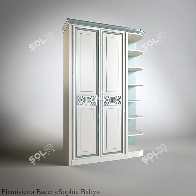 Sophie Baby Wardrobe by Ebanisteria Bacci 3D model image 1