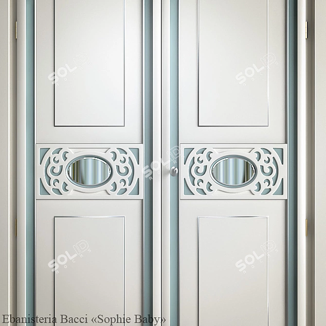 Sophie Baby Wardrobe by Ebanisteria Bacci 3D model image 2