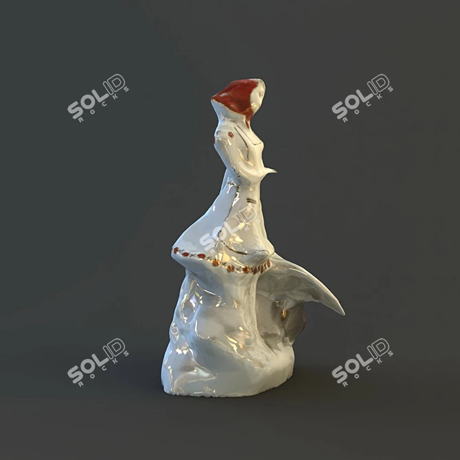 Vintage Soviet Porcelain Figurine 3D model image 2