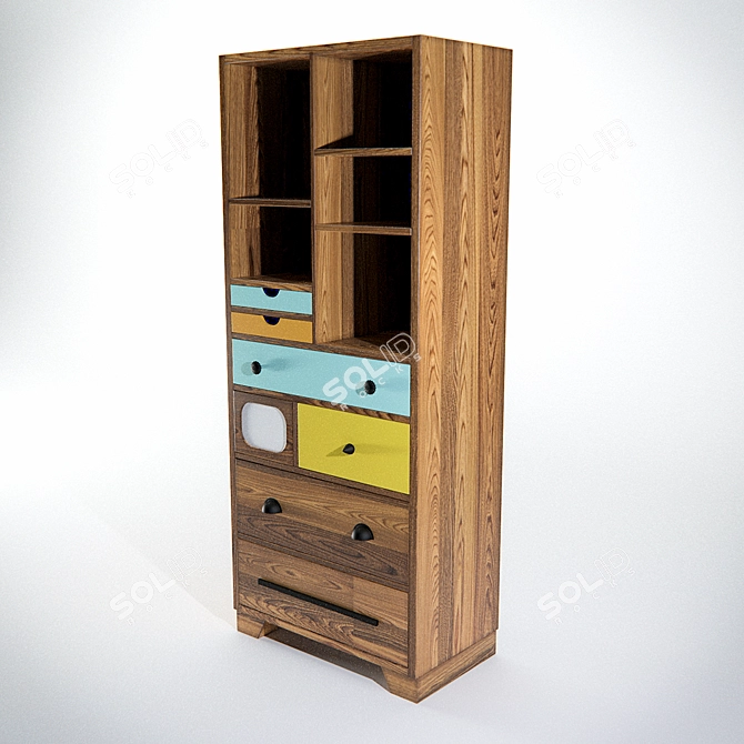 Title: Vintage Chic Wardrobe 3D model image 1