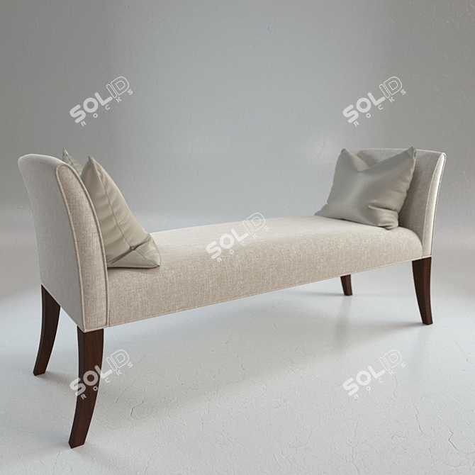 Elegant Goya Sofa & Chair 3D model image 1