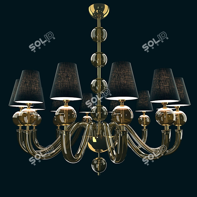 Italian Barovier&Toso Vermont Chandelier 3D model image 1