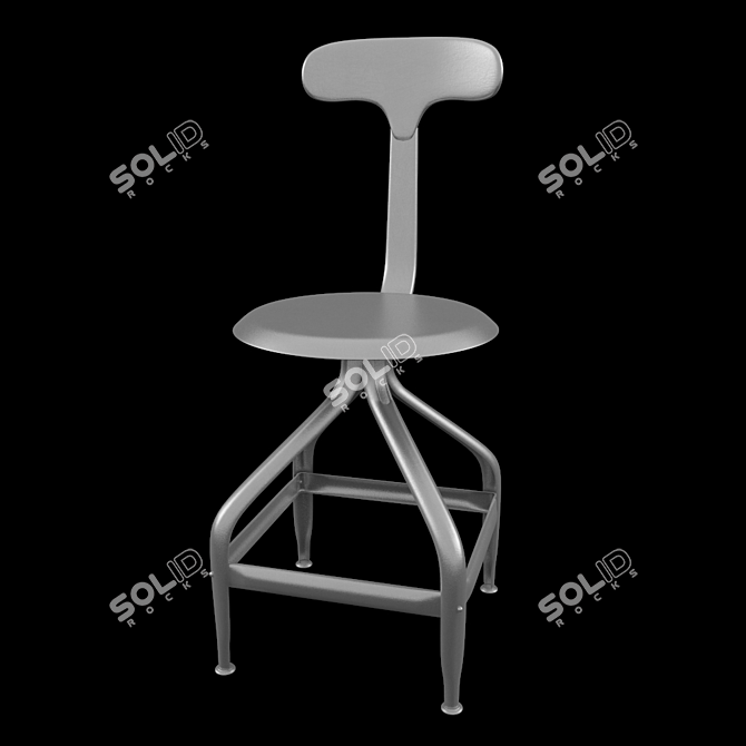 Vintage Telegraph Screw Chair 3D model image 1