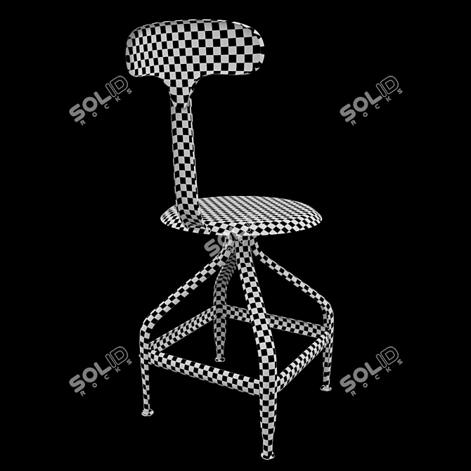 Vintage Telegraph Screw Chair 3D model image 2