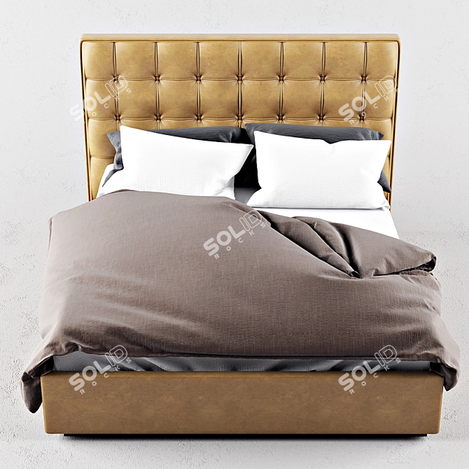 Elegant Poliform Arca Bed 3D model image 1