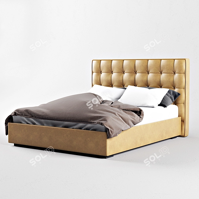 Elegant Poliform Arca Bed 3D model image 2