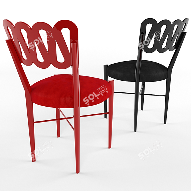Montina 969 Chair: Elegant Gio Ponti Design 3D model image 3