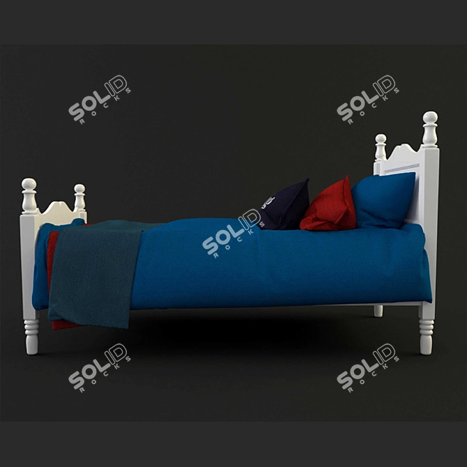 Teen Bed with Bedding Set | 1900x900mm 3D model image 2