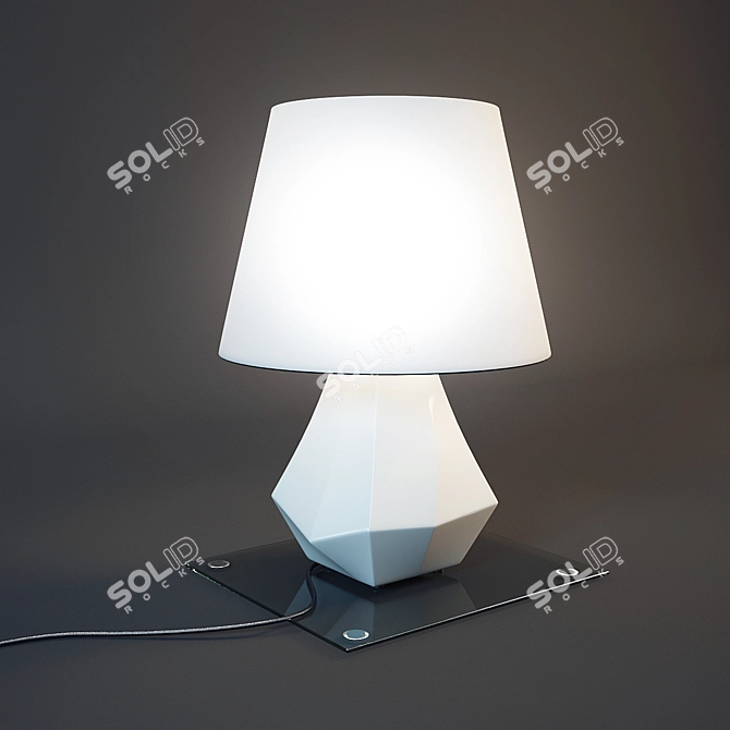 Porcelain Table Lamp 3D model image 1