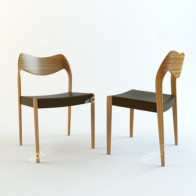 COSMO Wide Chair: Stylish and Comfortable 3D model image 1