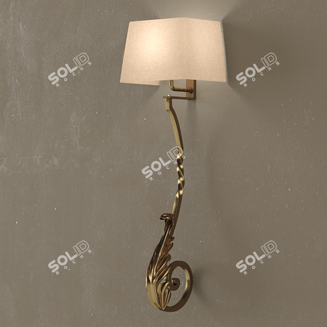 Architectural Baluster Wall Sconce 3D model image 1
