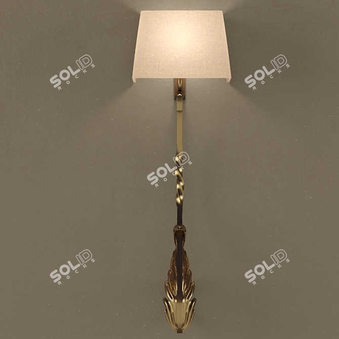 Architectural Baluster Wall Sconce 3D model image 2