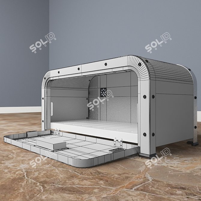 Wesco Bread Box: White Steel 3D model image 3