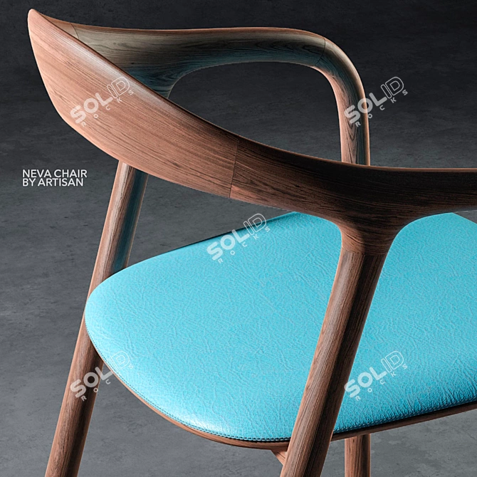 Neva Chair: Artisan's Masterpiece 3D model image 3