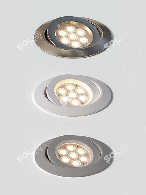 Elegant Aledo Spotlight: 7W TD20 IP44 3D model image 1