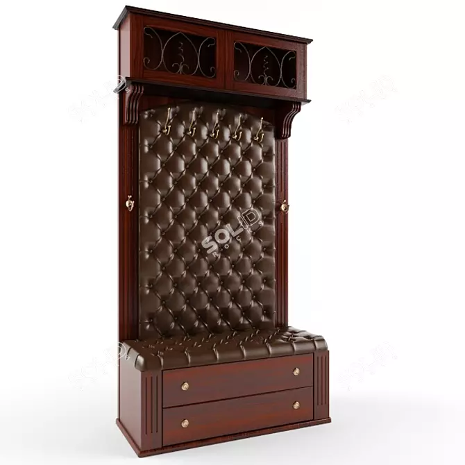 Tower Grand-1/1 Rack: Elegant Storage Solution 3D model image 1