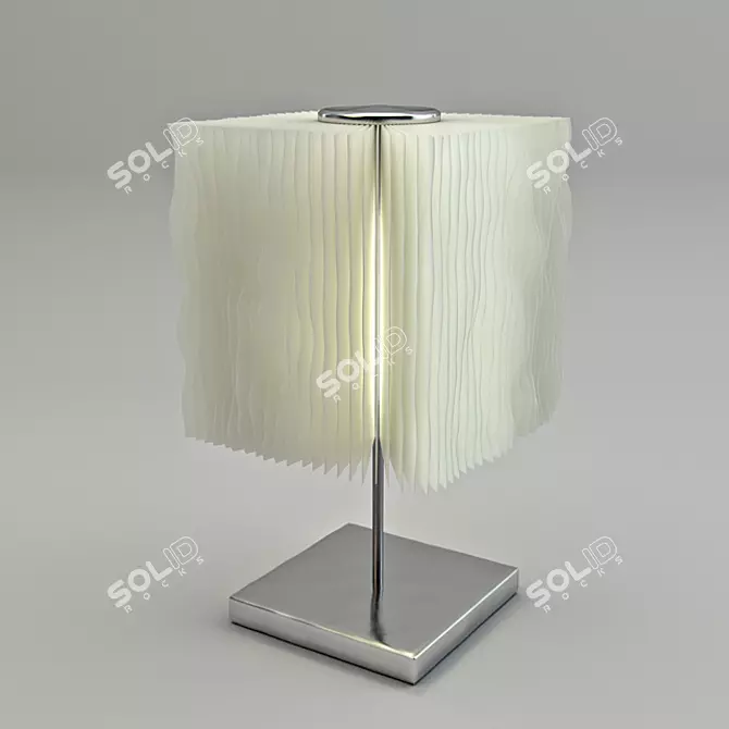 Sleek White Desk Lamp 3D model image 1