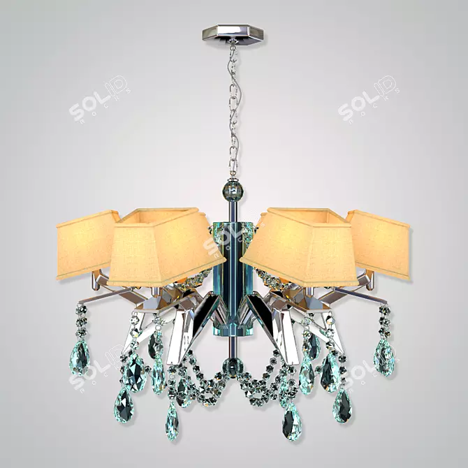 Elegant Proton Chandelier Mn 114PP 3D model image 1