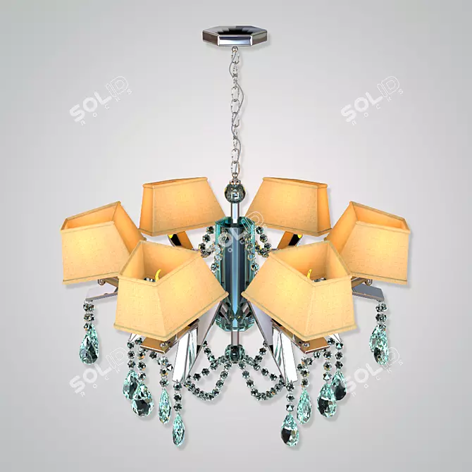 Elegant Proton Chandelier Mn 114PP 3D model image 2