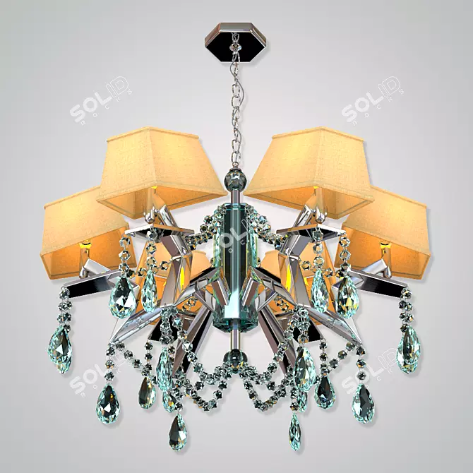 Elegant Proton Chandelier Mn 114PP 3D model image 3