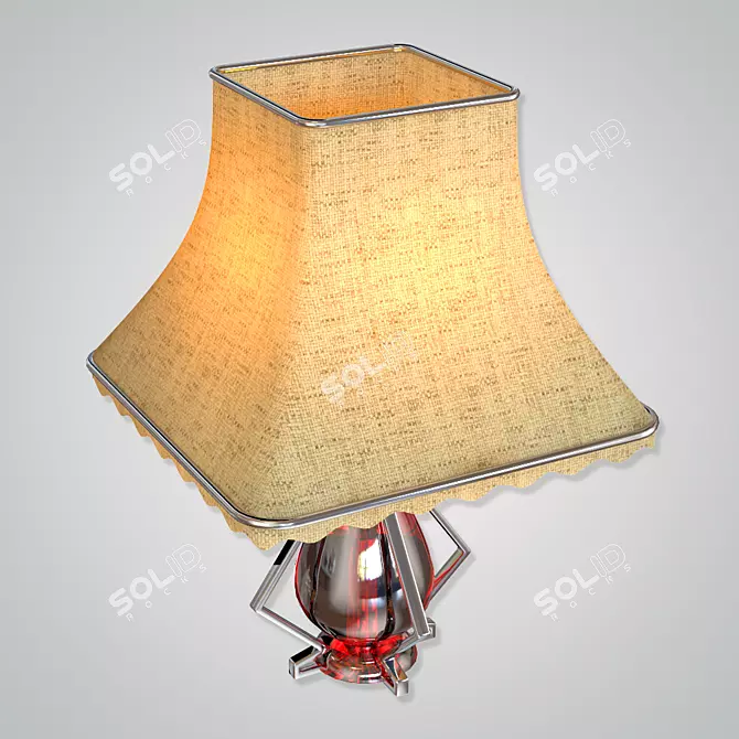 Elegant Nightstand Lamp 3D model image 2