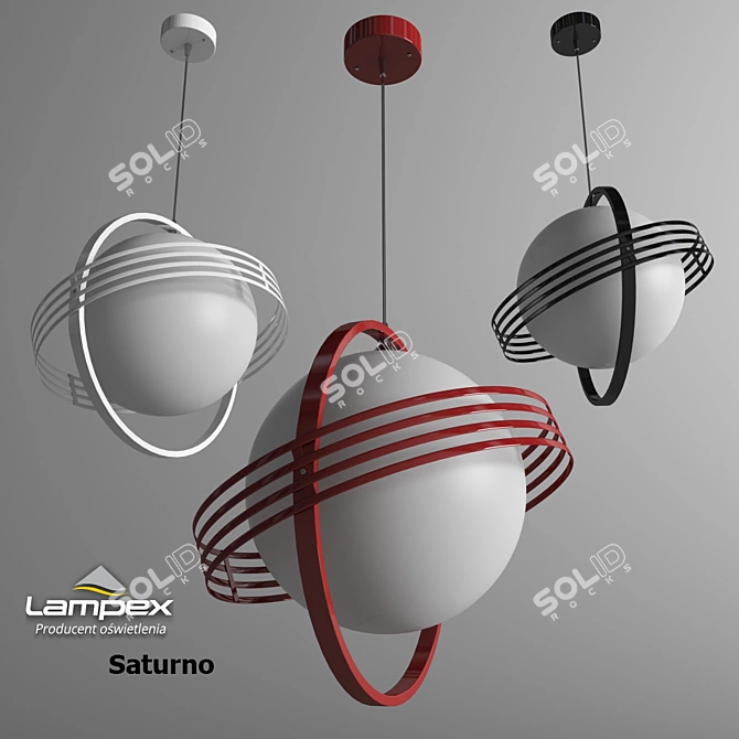 Sleek and Stylish Lampex Saturno 3D model image 1