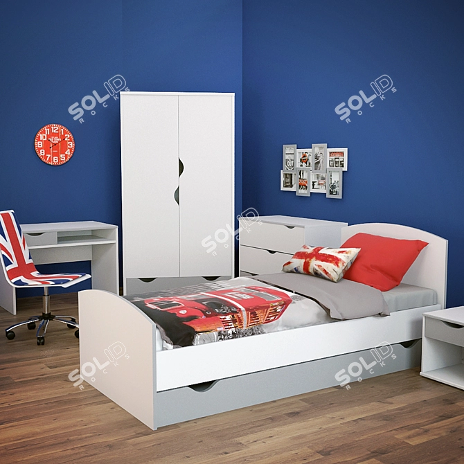 Title: Hoff Children's Furniture Set 3D model image 1