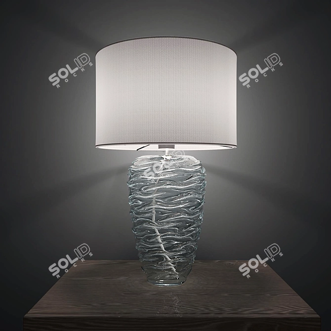 Sleek Bedroom Lamp 3D model image 1